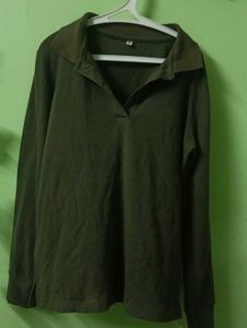 sage green polo shirt