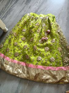 Green Embroidered Lehenga Choli