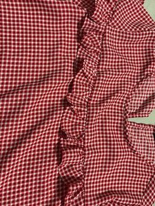 Red Gingham Ruffle Top