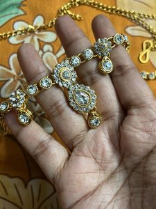 Crystal Stone Studded Golden Kamarbadh