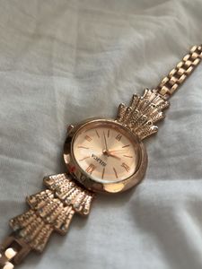 Elegant Silica Rose Gold Watch