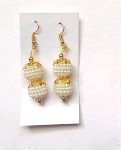 Pearl Heart Earrings