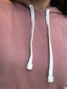 Mauve Hoodie with Stripes