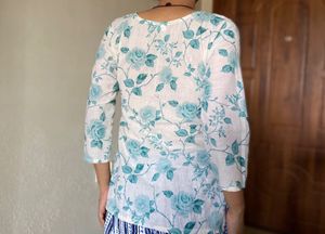 Floral Print Short Kurti
