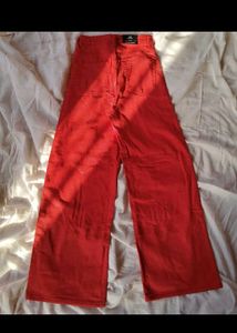 Red Wide Leg Jeans