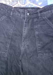 Black Corduroy Cargo Pants