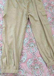 Beige Trendy Cargo Trousers 💛