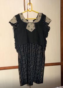 Tailormade Embroidered Black Kurta