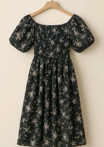 Floral Black Dress