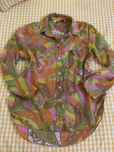 Zara Retro Floral Shirt Fits S-M