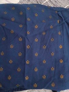 navy blue Floral Print Kurta with pants