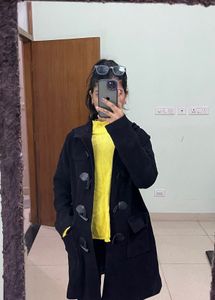 Hooded Toggle Duffle Wool Coat for Women
