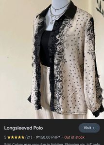 Lace Trimmed Button-Down Blouse