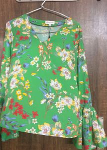 Floral Bell Sleeves Top