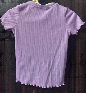 People Slim Fit Lavender T Shirt