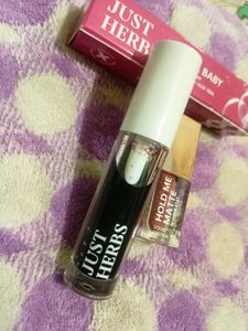 combo of just herbs lip tint and swiss beauty lips