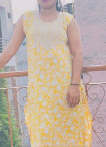 Yellow Kurti Like New One Time Used