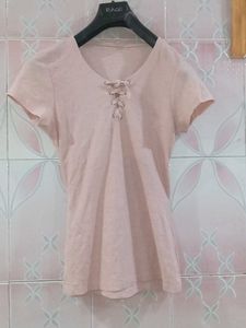 Beautiful Peach Fitted Top