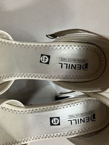 White Denill Heels - Size 41