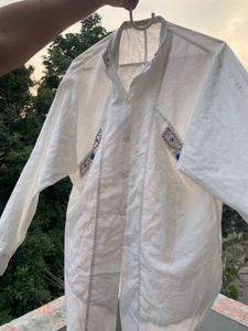 Oversized White Button-Down