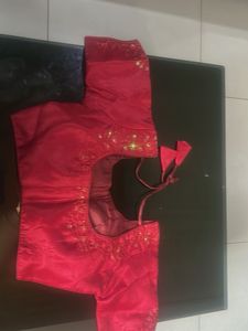 Not used Maroon Embroidered Blouse