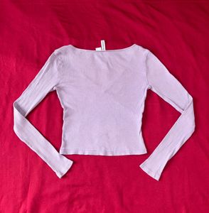H&amp;M Lavender Long Sleeve Top