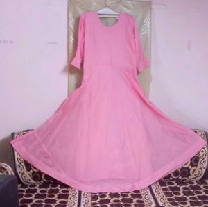 Light Pink Small Buti Embroidery Long Gown