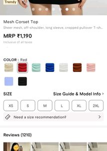 Blue Mesh Corset Top