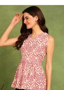 Stylish Printed Sleeveless Top