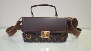 Brown patterned Crossbody Bag