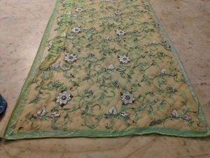 Embroidered Green Net Saree Expansive ✨🔥