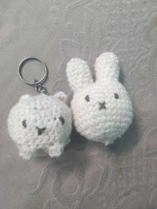 Crochet Cute Cat And Bunny Keychains