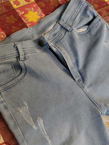 Light Blue Distressed Jeans