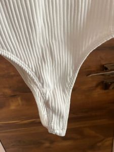 Zara White Bodysuit with Buttons