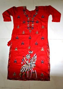 🫅_* Red Kurti Unused