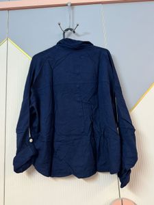 Navy Blue Button-Down Shirt