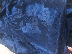 Navy Floral Cheongsam Top