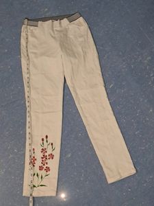 White Stretchable Pants Like New