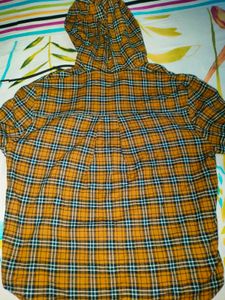 Plaid Hooded Shirt