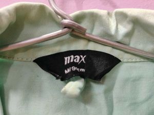 Light Mint Green Sleeveless Denim Coat