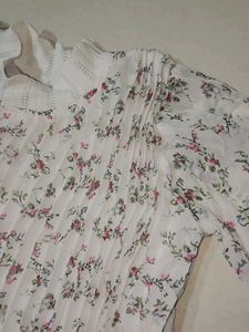 Floral Print Dress with Leggings