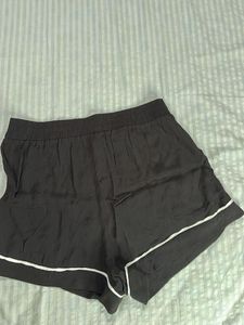 Black &amp; White Trim Shorts