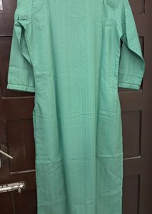 Libas Green Embroidered Silk kurta