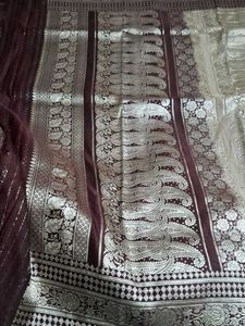 Elegant Brown &amp; Silver Dupatta