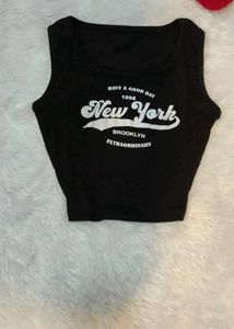 Black New York Graphic Tank Top
