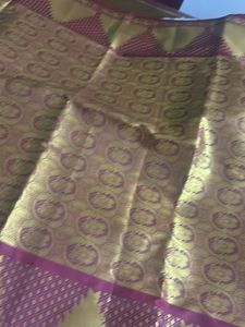 Elegant Gold &amp; Maroon ponadai shawl