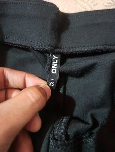 Black Split Hem Pants