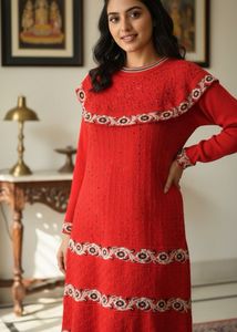 Red Embellished Dress