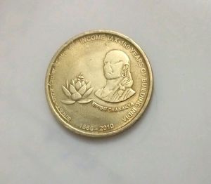 Rs 5 - Income Tax 150 Years Of Building India, Chanakya, Kolkata Mint