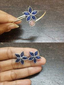 Green Flower Jewelry Set